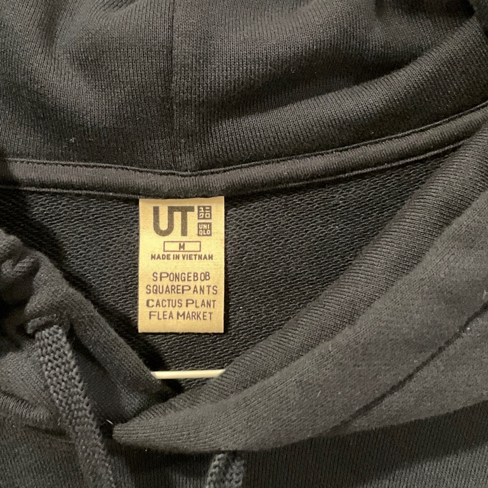 Uniqlo Black Hoodie with Burger Graphic - Picture 2 of 9